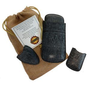 Tampa Fuego Denim Blue Genuine Alligator Cigar Cutter Lighter Case Set